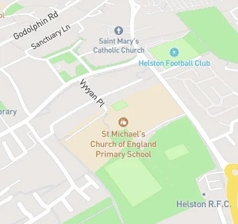 map for St Michael's Voluntary Controlled Church of England Primary School