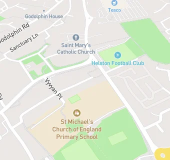 map for St Michaels C E Primary School