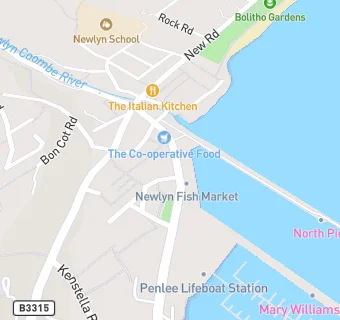 map for Newlyn Fermentary