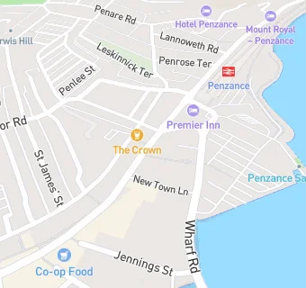 map for Takeaway Penzance