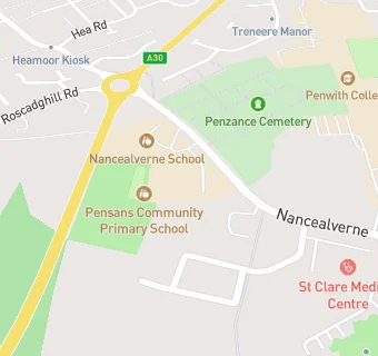 map for Pensans Primary School