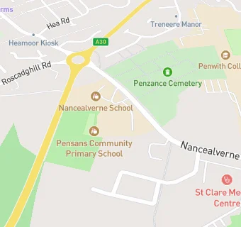 map for Pensans Community Primary School