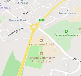 map for Nancealverne School