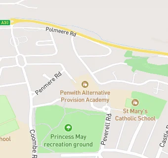 map for Penzance Infant School