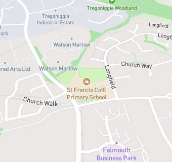 map for St Francis CofE Primary School