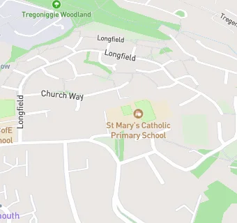 map for St Mary's Catholic Primary School, Falmouth