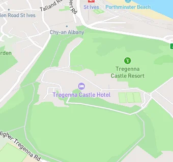 map for Tregenna Castle Hotel