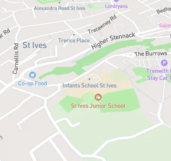 map for St Ives Junior School