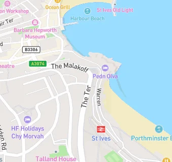 map for St Ives Bay Hotel