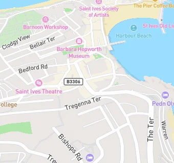 map for Tregenna Hill Dental Practice