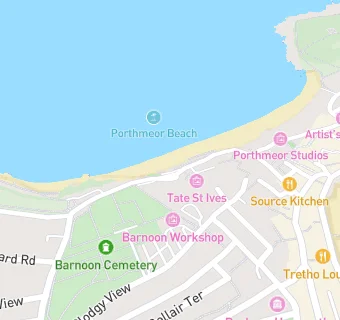 map for Porthmeor Beach Cafe