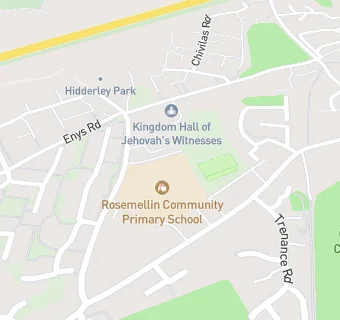 map for Rosemellin County Primary School