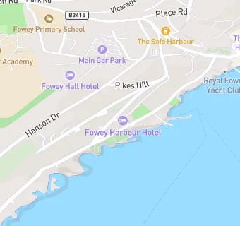 map for Fowey Hotel