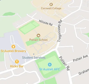 map for St Austell Sixth Form College