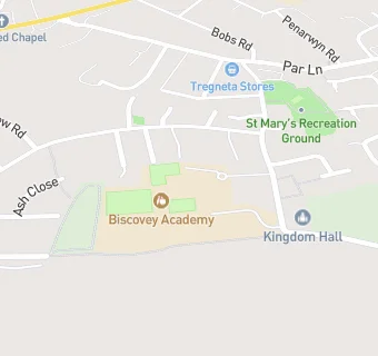 map for Biscovey Junior School