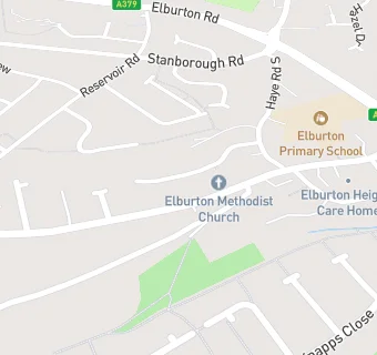 map for Elburton Methodist Church