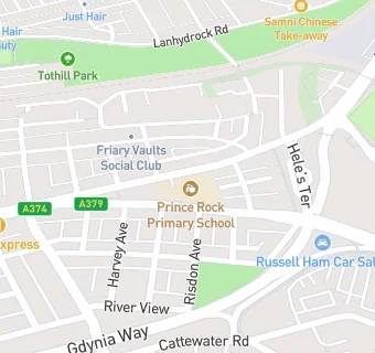 map for Prince Rock Primary School