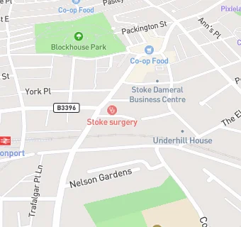 map for Stoke Surgery