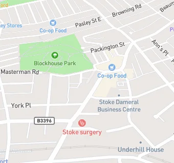 map for Stoke Grill