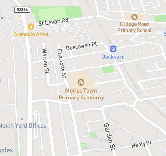 map for Morice Town Primary Academy