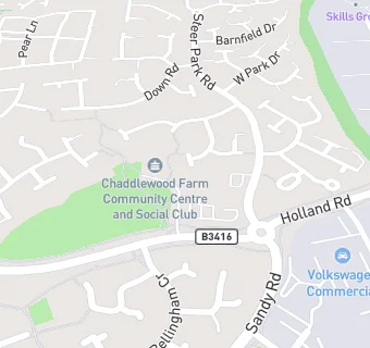 map for Chaddlewood sports and social club