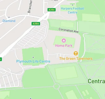 map for PAFC Green Taverners Supporters Bar