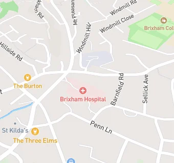 map for Brixham Hospital