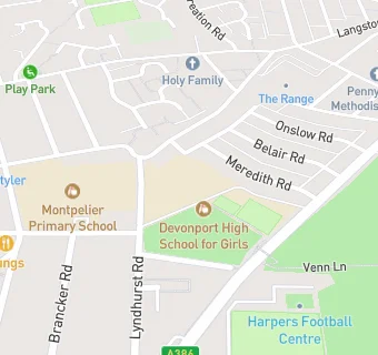 map for Devonport High School for Girls