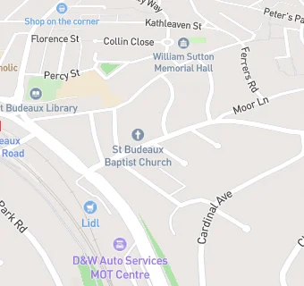 map for St Budeaux Baptist Church