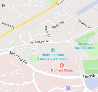 map for Nuffield Health Devonshire