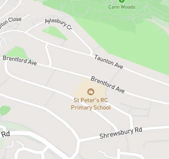 map for St Peter's RC Primary School