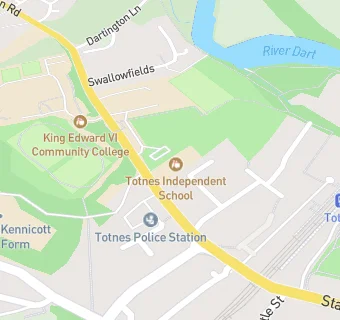 map for Totnes Independent School