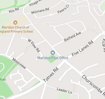 map for Marldon Post Office