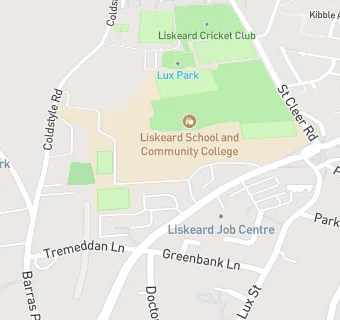 map for Liskeard School & Community College