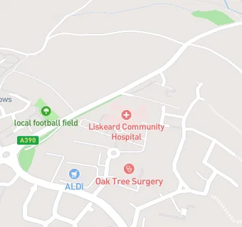 map for Liskeard Community Hospital