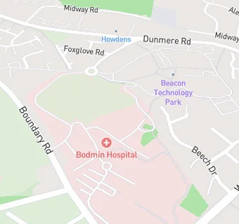 map for Bodmin Community Hospital