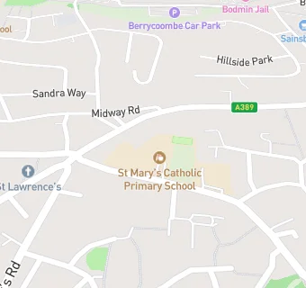 map for St Mary's Catholic Primary School, Bodmin