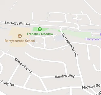 map for Berrycoombe School