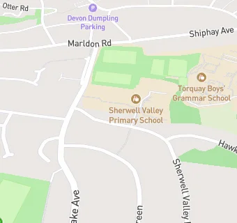 map for Sherwell Valley Primary School