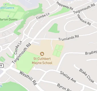 map for St Cuthbert Mayne School