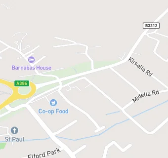 map for Yelverton Surgery