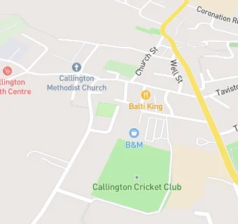 map for Callington Bowling Club