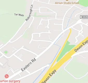 map for Ashburton Surgery