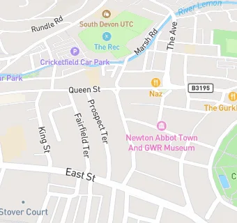 map for Devon Square Surgery