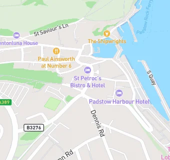 map for St Petroc's Hotel