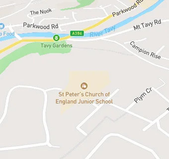 map for St Peter's Church of England (VA) Junior School