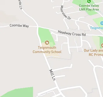 map for Teignmouth Primary School