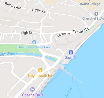 map for Frank's Frying in Dawlish