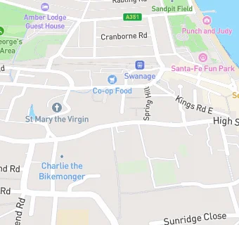 map for Swanage United Reformed Church