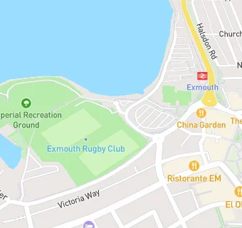 map for Exmouth Rugby Football Club